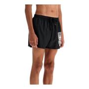 Moschino Havtryck Boxershorts för Män Black, Herr