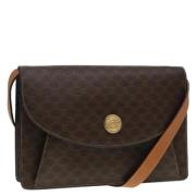 Celine Vintage Pre-owned Canvas axelremsvskor Brown, Dam