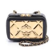 Chanel Vintage Pre-owned Laeder crossbodyvskor Black, Dam