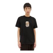 Stüssy Grafiskt Tryck Bomull T-shirt Black, Herr