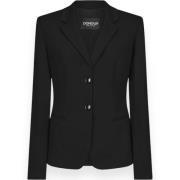 Dondup Blazer Jacka för Stiliga Outfits Black, Dam