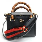 Gucci Vintage Pre-owned Laeder totevskor Black, Dam