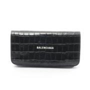 Balenciaga Vintage Pre-owned Laeder plnbcker Black, Herr