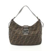 Fendi Vintage Pre-owned Canvas axelremsvskor Brown, Dam