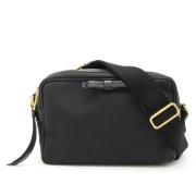 Prada Vintage Pre-owned Canvas axelremsvskor Black, Dam