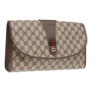 Gucci Vintage Pre-owned Laeder kuvertvskor Beige, Dam