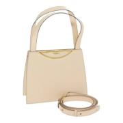 Celine Vintage Pre-owned Laeder handvskor Beige, Dam