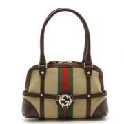 Gucci Vintage Pre-owned Canvas handvskor Beige, Dam