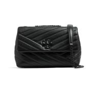 Tory Burch Liten Kira Chevron Axelväska Black, Dam