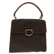 Celine Vintage Pre-owned Canvas handvskor Brown, Dam