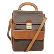 Celine Vintage Pre-owned Canvas handvskor Brown, Dam