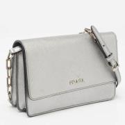 Prada Vintage Pre-owned Laeder kuvertvskor Gray, Dam