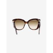 Gucci Vintage Pre-owned Tyg solglasgon Brown, Dam