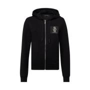 Emporio Armani Sportig Svart Dragkedja Hoodie Tröja Black, Dam