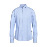 Aquascutum Bomullsskjorta med broderad logotyp Blue, Herr