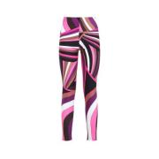 Emilio Pucci Fuchsia Brun Leggings Multicolor, Dam