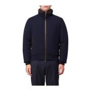 Moorer Quiltad dunblouson i ull-kashmirblandning Blue, Herr