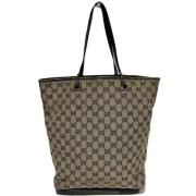 Gucci Vintage Pre-owned Canvas gucci-vskor Beige, Dam