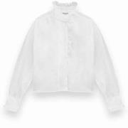 Isabel Marant Étoile Volangblus i bomull voile White, Dam