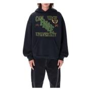 Rhude Vintage Svart Stickat Hoodie Aw24 Multicolor, Herr