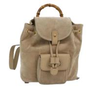 Gucci Vintage Pre-owned Laeder ryggsckar Beige, Dam