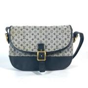 Louis Vuitton Vintage Pre-owned Canvas axelremsvskor Blue, Dam