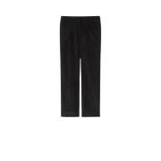 Max Mara Weekend Sammetbyxor med pressveck Black, Dam