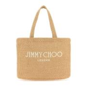 Jimmy Choo Raffia East-West Shoppingväska Beige, Dam