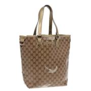 Gucci Vintage Pre-owned Belagd canvas gucci-vskor Beige, Dam