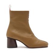 Maliparmi Vävd Läder Booties Brown, Dam