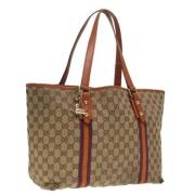 Gucci Vintage Pre-owned Canvas gucci-vskor Beige, Dam