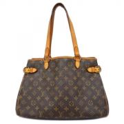 Louis Vuitton Vintage Pre-owned Tyg axelremsvskor Brown, Dam