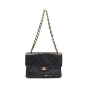 Chanel Vintage Pre-owned Laeder crossbodyvskor Black, Dam