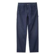 Carhartt Wip Avslappnad rak passform knäbyxa Air Force Blue Blue, Herr