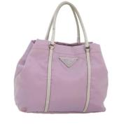 Prada Vintage Pre-owned Nylon handvskor Pink, Dam