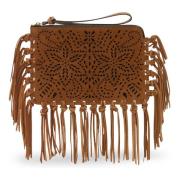 Isabel Marant Fringe Cut-Out Clutch Dragkedja Handledsrem Brown, Dam