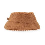 UGG Fluffy Scalloped Hat i Chestnut Brown, Dam