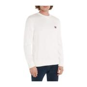 Tommy Jeans Vit Tröja Regular Badge White, Herr