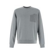 Herno Ljusgrå Tröja Crew Neck Gray, Herr