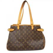 Louis Vuitton Vintage Pre-owned Tyg axelremsvskor Brown, Dam