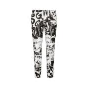 Dolce & Gabbana Vita Skinny Jeans med Graffiti Print White, Herr