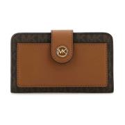 Michael Kors Canvas plånbok med tryckt design Brown, Dam