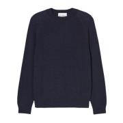 Closed Ull Bouclé Raglan Crewneck Sweater Blue, Herr