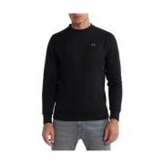 La Martina Bomull Svart Crewneck Sweatshirt Broderad Logotyp Black, He...