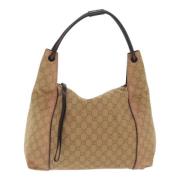 Gucci Vintage Pre-owned Canvas gucci-vskor Beige, Dam