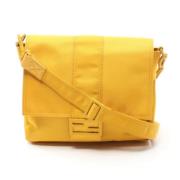 Fendi Vintage Pre-owned Nylon axelremsvskor Yellow, Dam