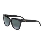 Jimmy Choo Svarta Acetatsolglasögon med Kategori 3 Skydd Black, Dam