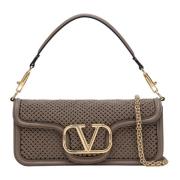 Valentino Garavani Liten Axelväska Loco' Beige, Dam