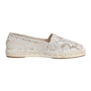 Dolce & Gabbana Vita Spets Espadriller med Gummisula White, Dam