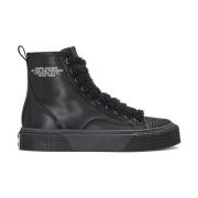 Marc Jacobs Hög Topp Satin Sneakers Black, Dam